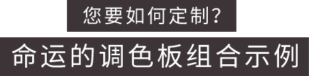 您要如何定制？命运的调色板组合示例
