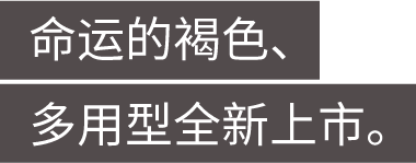 命运的褐色、多用型全新上市。